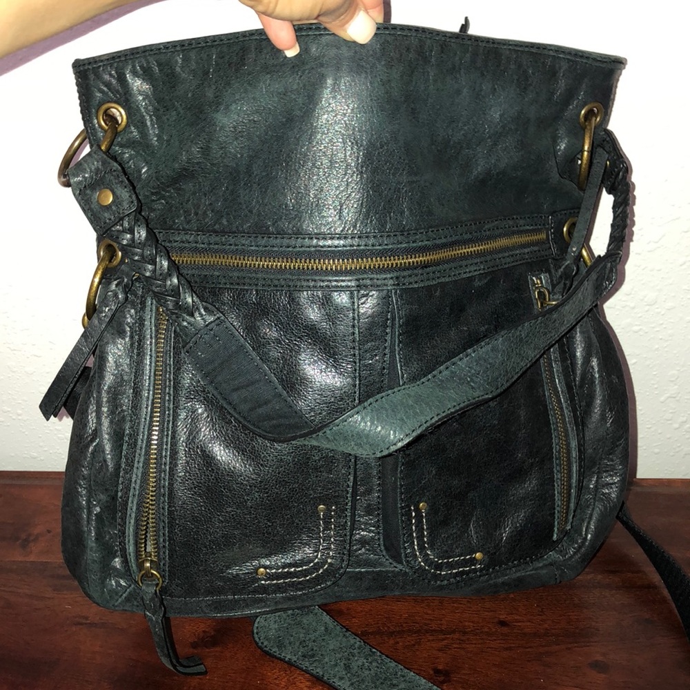 Sak cross body dark navy purse genuine leather